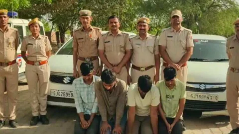 100 कार्टून अवैध शराब के साथ 4 तस्कर गिरफ्तार