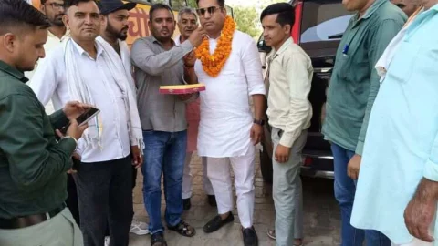 सांसद राहुल कस्वां क्षेत्र के दौरे पर, कार्यकर्ताओं ने किया स्वागत