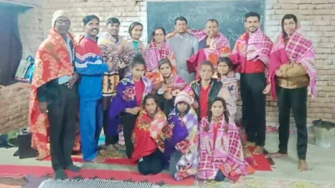 आदर्श योग केंद्र बलौदा में मकर संक्रांति पर हुआ कार्यक्रम का आयोजन