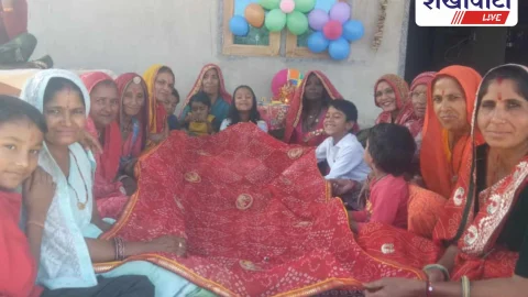 मां शाकंभरी की ढाई किमी चुनरी तैयारियों में महिलाओं की भागीदारी