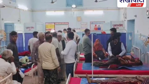 NH-11 पर दो बसों की जबरदस्त भिड़ंत, 10 लोग घायल