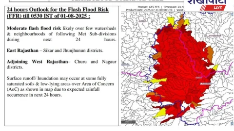 चूरू में भारी बारिश की चेतावनी, प्रशासन ने जारी की एडवाइजरी