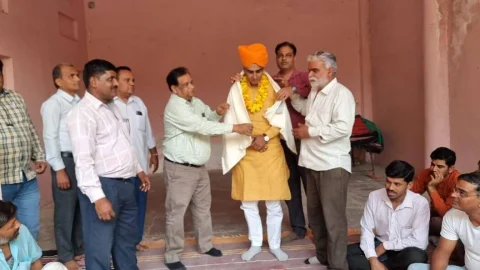 कमल कांत शर्मा का चूना चौक में नागरिक अभिनंदन