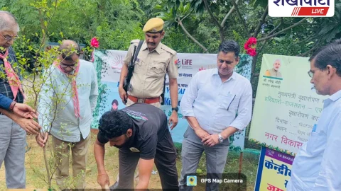 सीकर में वृक्षारोपण अभियान: 1700 पौधे रोपे गए