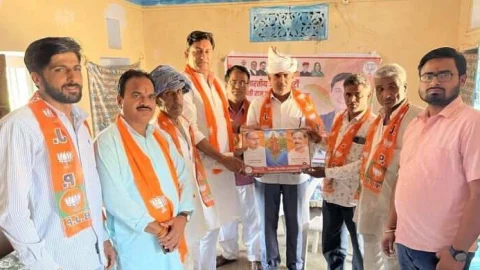 दांतारामगढ़ के रलावता गांव से हुआ बूथ संपर्क यात्रा का शुभारंभ