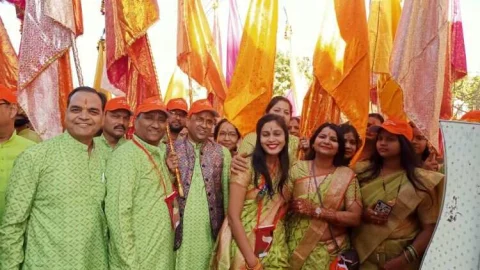 नटखट श्याम मंडल सीकर की 11 वीं निशान पदयात्रा रवाना