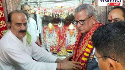 शाकंभरी पहुंचे सिक्किम के राज्यपाल ओमप्रकाश माथुर