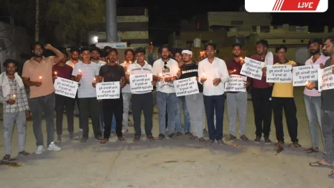 चूरू के चांदनी चौक में पहलगाम हमले के शहीदों को श्रद्धांजलि