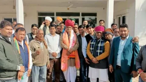 राज्य सरकार के मंत्री खर्रा का रतनगढ़ आगमन पर स्वागत