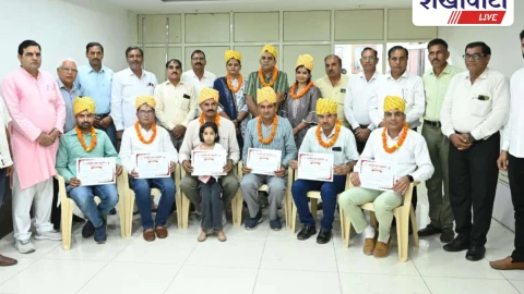 चिड़ावा में राष्ट्रीय जाट महासंघ ने शिक्षक दिवस पर शिक्षकों को किया सम्मानित