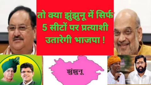 Video News – तो क्या झुंझुनू में सिर्फ 5 सीटों पर प्रत्याशी उतारेगी भाजपा !