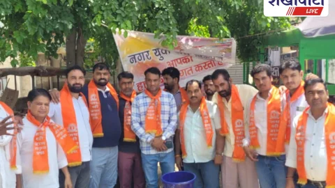 झुंझुनूं में निर्जला एकादशी पर गन्ने का रस वितरण