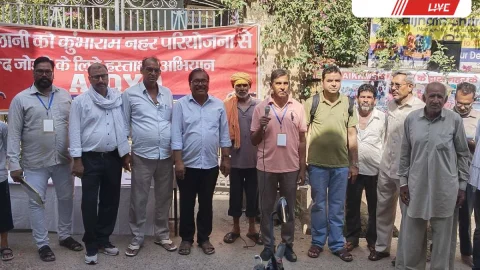 पिलानी में नहर के पानी की मांग को लेकर जनआंदोलन तेज