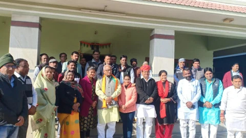 गहलोत का किया स्वागत