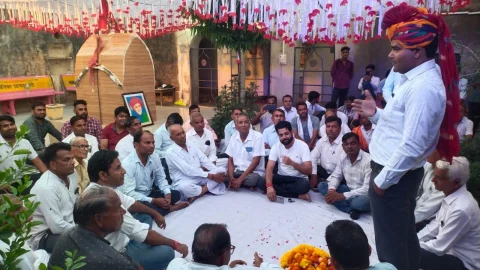 उदयपुरवाटी तहसीलदार सैनी का किया साफा व पुष्प माला पहनाकर सम्मान