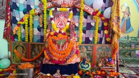 श्री नृसिंह भगवान मन्दिर में महिला भक्तों ने फूलों की होली के साथ फागोत्सव मनाया