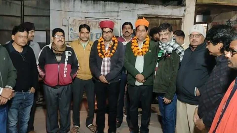 भाजपा अध्यक्ष सैनी व जिला प्रतिनिधि महर्षि का हुआ स्वागत