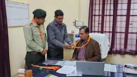 हिंदुस्तान स्काउट्स एंड गाइड के जिला प्रभारी के पद पर किया कार्यग्रहण