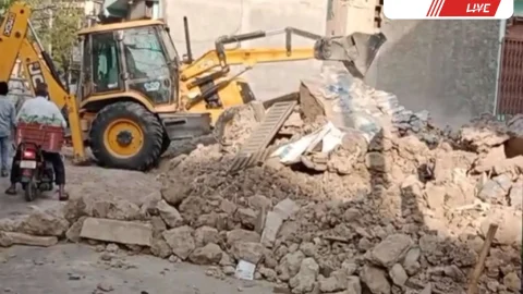 सरदारशहर में अतिक्रमण पर चला पिला पंजा, रास्ता हुआ साफ