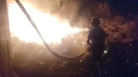 खाली नोहरे में अज्ञात कारणों से लगी आग