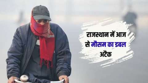 Rajasthan Weather Update : राजस्थान में आज से मौसम का डबल अटैक, ठंड और कोहरे जयपुर-जोधपुर और बीकानेर में तेजी से गिरा तापमान; अलर्ट जारी