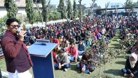 टेलेंट – हंट परीक्षा में उमड़ी भीड, 1728 छात्राओं ने दी परीक्षा