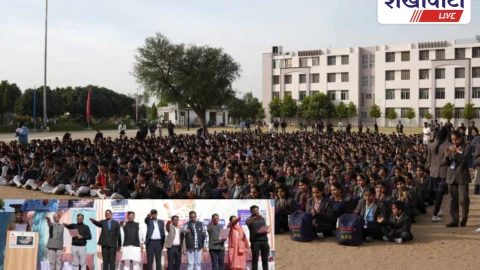 Sikar News: एसपी ने विद्यार्थियों को दिलाई यातायात नियमों की शपथ