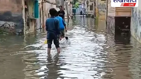 Churu NewS: भारी बारिश से जलमग्न हुए कई इलाके, यातायात प्रभावित