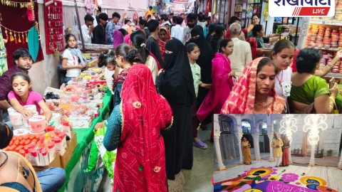 यहाँ पर मंगलवार को भी जगमगाई दीपावली, बाजारों में रौनक