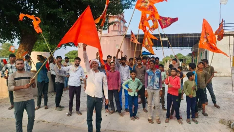 भरवाडी में हिंदुत्व को जगाने के लिए रैली निकाली