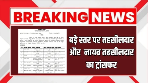 Rajasthan Tehsildars Transfer : राजस्थान में बड़े स्तर पर तहसीलदार और नायब तहसीलदार का ट्रांसफर, देखें पूरी लिस्ट