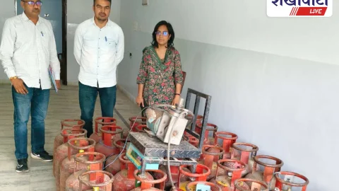 Sikar News: अवैध गैस रिफिलिंग पर कार्रवाई, 35 सिलेंडर जब्त