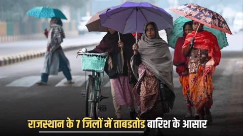 Rajasthan Weather: राजस्थान में आज से बदला मौसम का मिजाज, इन 7 जिलों में ताबडतोड बारिश के आसार, देखें ताजा अपडेट
