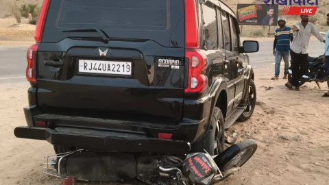 Ratangarh News – सड़क हादसा, दो बाइक सवार घायल