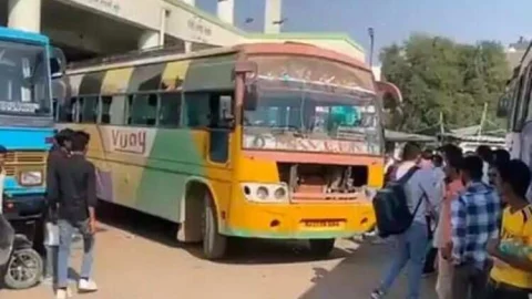 डीटीओ इंस्पेक्टर रोबिन सिंह ने की बस ड्राइवर के खिलाफ कार्रवाई