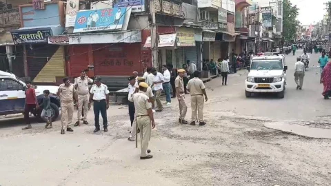 भारत बंद के दौरान शहर पूर्णरूप से रहा बंद