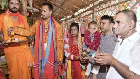 शक्तिपीठ मां शाकंभरी के दरबार में चल रहे सहस्त्र चंडी महायज्ञ में 1 लाख 51 हजार आहुतियां दी