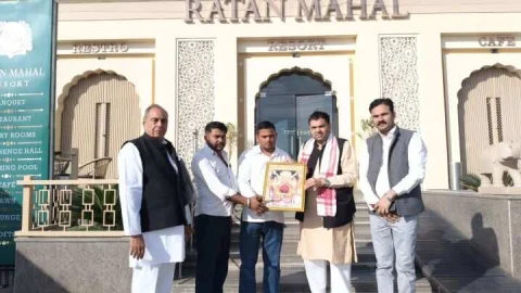 राजस्थान के सह प्रभारी चिरंजीवी राव का किया स्वागत