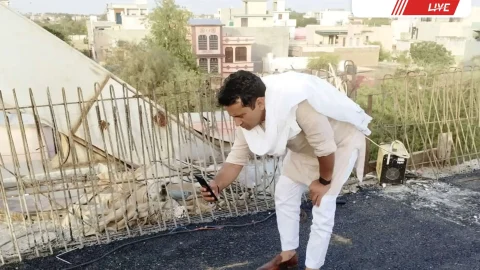 सांसद राहुल कस्वां ने किया पिलानी फाटक स्थित नवनिर्मित आरओबी का निरीक्षण