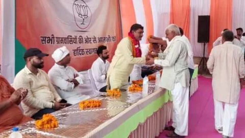 भाजपा नेता राजेश कटेवा का कोलसिया में नागरिक अभिनंदन