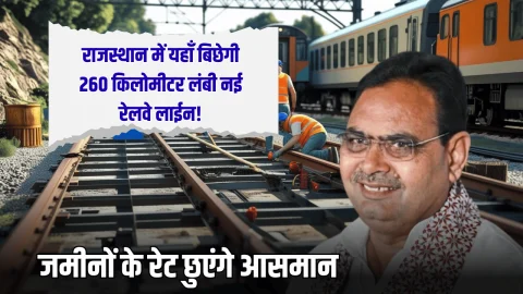 New Railway Line : राजस्थान में यहाँ बिछेगी 260 किलोमीटर लंबी नई रेलवे लाईन! इन जिलों में जमीनों के रेट छुएंगे आसमान