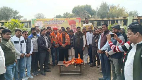 भाजपा रतनगढ़ मण्डल संयोजक बनने पर सैनी का हुआ स्वागत