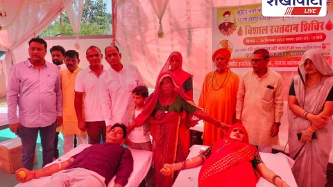 झुंझुनूं में शहीद इंद्रसिंह सैनी के सम्मान में 151 युवाओं ने रक्तदान