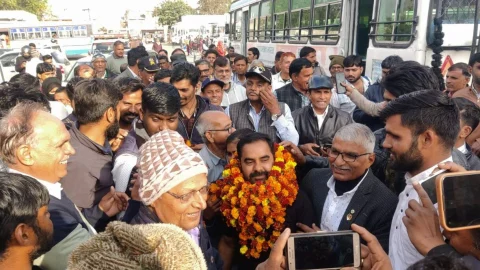 विजय हिन्द जालिमपुरा के गृह जिले पधारने पर भव्य स्वागत में उमड़ा जनसैलाब