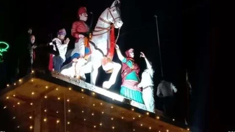 वीर तेजाजी महाराज की सवा 11 फीट ऊंची मूर्ति का हुआ अनावरण