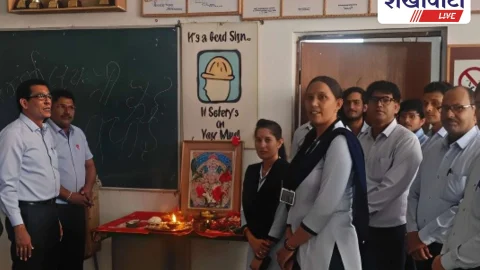 SMTI बगड़ में विश्वकर्मा जयंती पर उपकरणों की पूजा