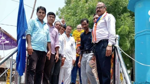 इस्लामपुर में हुआ भारत रत्न बाबा साहेब की प्रतिमा का अनावरण समारोह