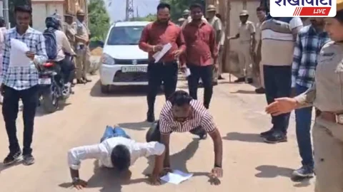 Churu News: दंडवत जनसुवाई केंद्र जाकर : जलभराव को लेकर प्रदर्शन