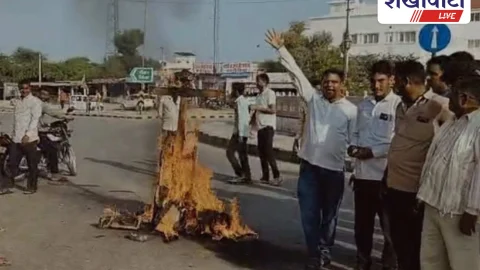 Churu News: ट्रक यूनियन का पुतला दहन, मुख्यमंत्री पर जताया रोष