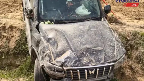 Churu News – हाईवे पर स्कॉर्पियो पलटी, 4 घायल